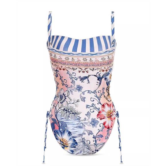 NEW AGUA BENDITA mariel reversible one piece swim suit in multi-colored - Picture 5 of 6